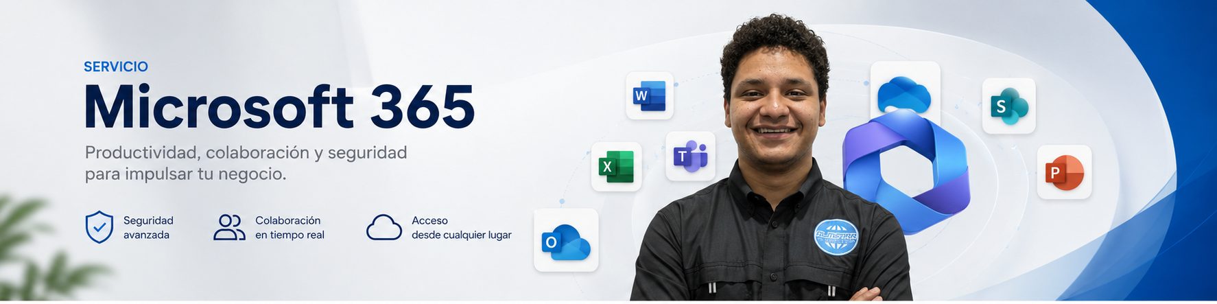 Microsoft 365 y Google Workspace de ALMSTRA — Correo, colaboración y archivos corporativos, seguros y bajo control