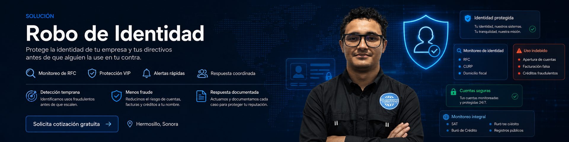 Robo de identidad de ALMSTRA — Protege la identidad de tu empresa y tus directivos antes de que alguien la use en tu contra