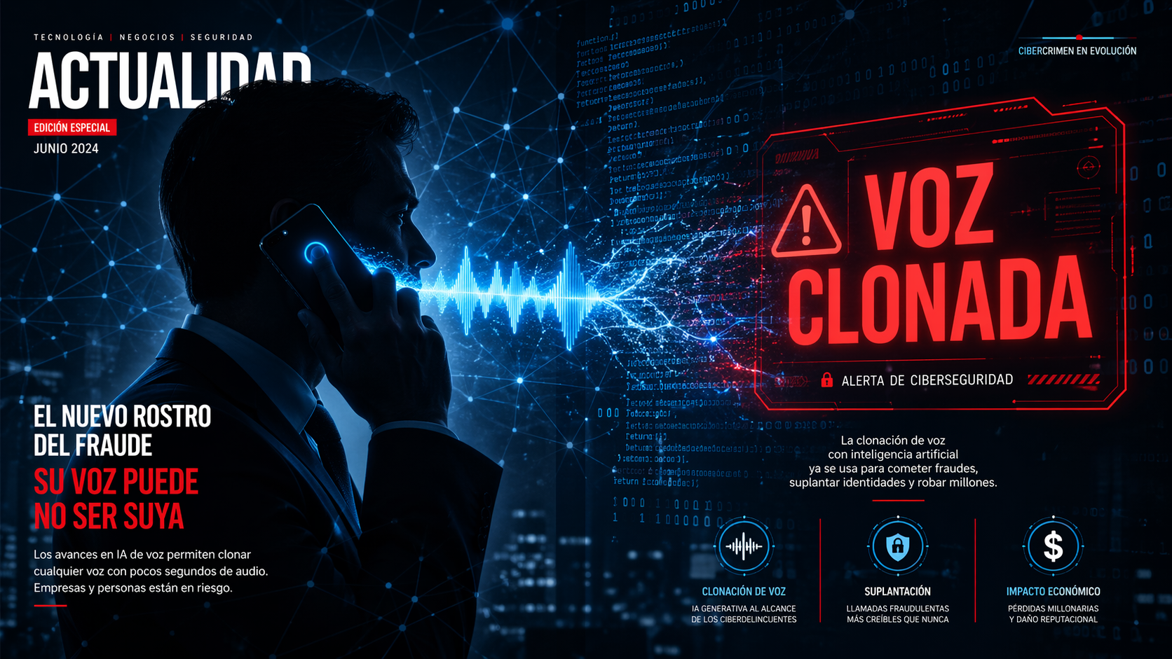 Vishing con IA: cómo clonan la voz de tu CEO con 30 segundos de audio y vacían las cuentas de tu empresa